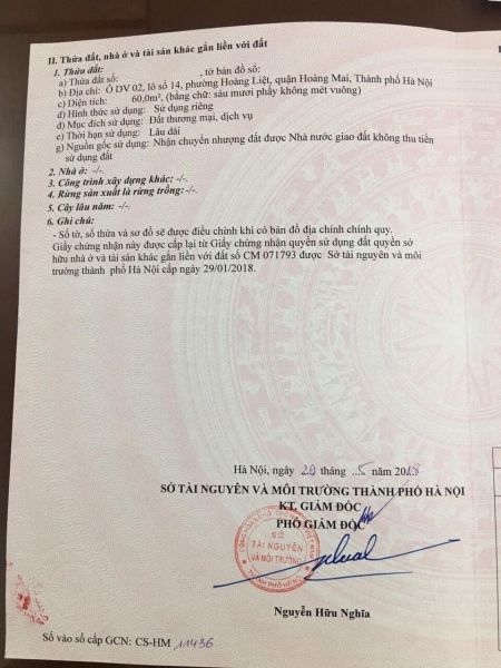 Ban Biet Thu Linh Đam Hoang Mai Ha Noi - Dit 180 M2 X 3,5 Tang - Gia 29 Ty - 13002496